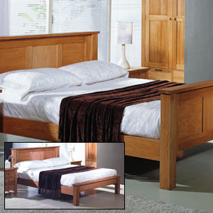 Nicheli- The Headlam- 4FT 6 Double Solid Oak Bedstead