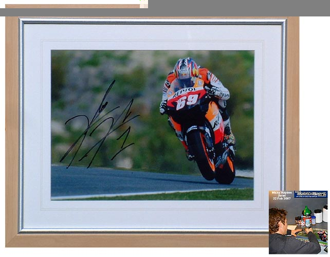 Unbranded Nicky Hayden signed and framed photo