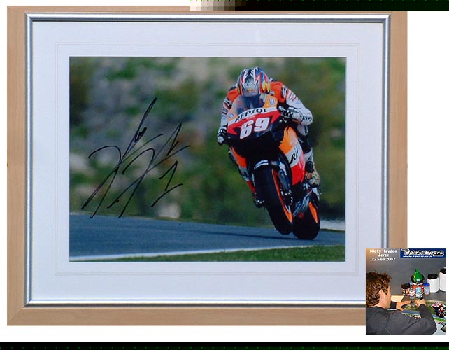 Unbranded Nicky Hayden signed and framed photo