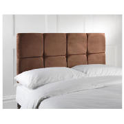 Unbranded Nico Headboard, Chocolate Faux Suede, Double