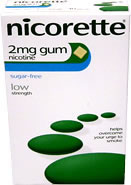 Sugar-free chewing gum containing: Nicotine 2mgFor