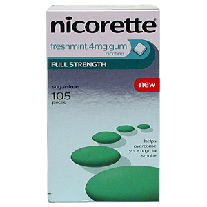 Nicorette Freshmint Gum 4mg - Size: 105