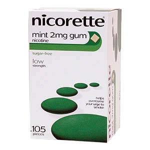 Nicorette Gum 2mg Mint - Size: 105