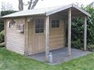 Unbranded Niels Log Cabin: 3m x 2.6m - With Red Shingles