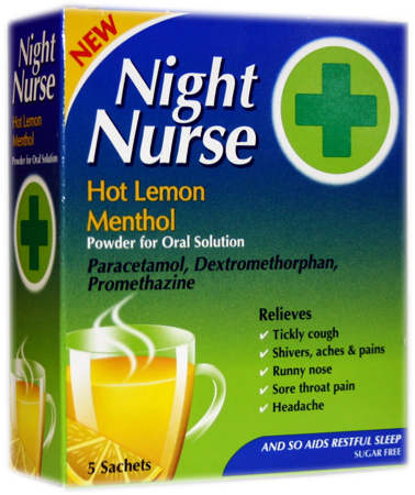 Unbranded Night Nurse Hot Lemon Menthol Sachets 5