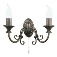 Nikita 2 Arm Wall Light Vedigris Effect