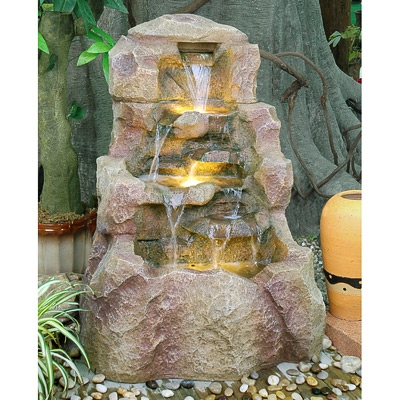 Unbranded Nine Fall Sandstone (Red Boulder) Water Feature