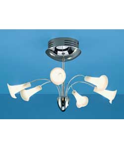 Unbranded Niobe Chrome 6 Light Ceiling Fitting