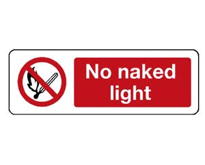 Unbranded No naked light signs