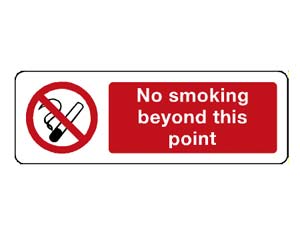 Unbranded No smoking beyond this point signs