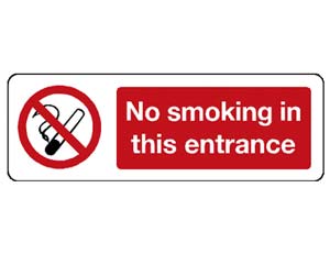Unbranded No smoking in this entrance signs