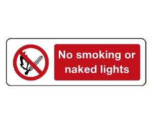 Unbranded No smoking or naked lights signs