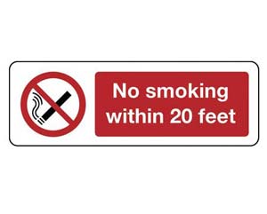 Unbranded No smoking within 20ft signs