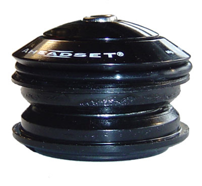 Internal headset with semi-cartridge bearing design.  Forged steel cups fit inside 50mm OD