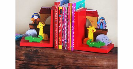 Unbranded Noahs Ark Wooden Bookends for Children