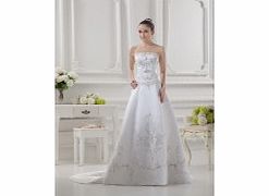 Unbranded Noble Strapless Satin Chapel Train Wedding