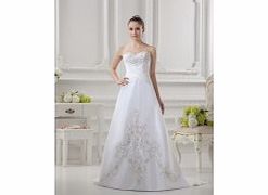 Unbranded Noble Strapless Sweetheart Satin Chapel Train