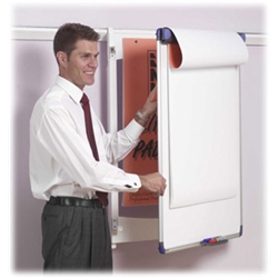 Noborail Flipchart Holder for Wall Rail Hinged