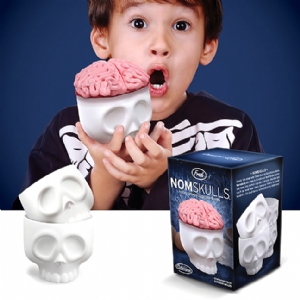 Unbranded Nom Skulls Mini Cake Moulds - Set of 4