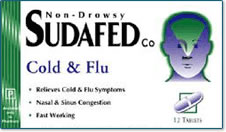 Non-Drowsy Sudafed Co. Tablets 12x