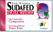 Non-Drowsy Sudafed Dual Relief 16x