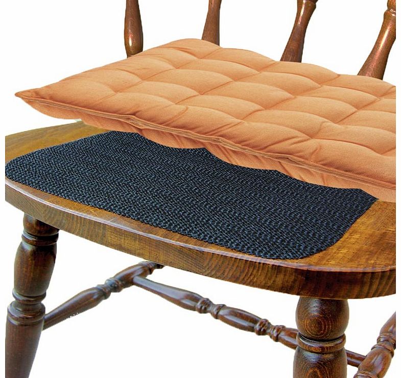 No more slipping cushions. Fits any chair. Great for dining or patio chairs. Set of 4.