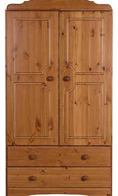 Unbranded Nordic 2 Door 2 Drawer Wardrobe - Pine