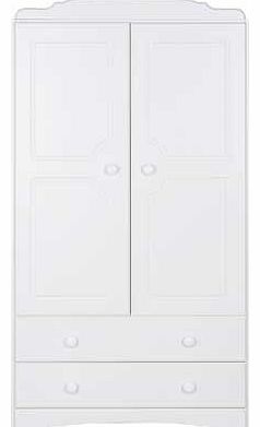 Unbranded Nordic 2 Door 2 Drawer Wardrobe - White
