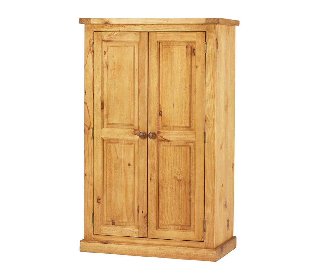 Unbranded Nordic Chunky Solid Pine Kids 2 Door Wardrobe
