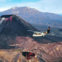 Soar over the azure crater lakes and jagged mountains of Tongariro National Park World Heritage Site