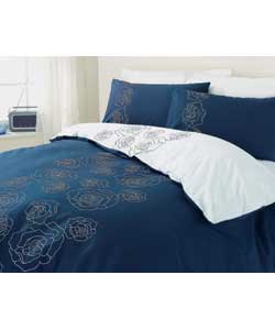 Nouveau Double Duvet Cover Set - Black/White