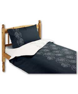 Nouveau Single Duvet Cover Set - Black/White
