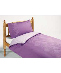 Nouveau Single Duvet Cover Set - Heather/Pink