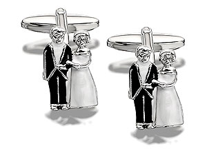 Unbranded Novelty-Bride-And-Groom-Cufflinks-014548