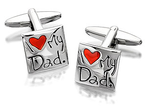 Unbranded Novelty-I-Love-My-Dad-Resin-Cufflinks-014529
