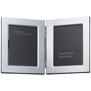 Unbranded Now Silver-Plated Frame, Double, 2 x 3 (5 x 8cm)