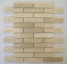 Unbranded NSM Polished Marble Beige Brick Mosaic