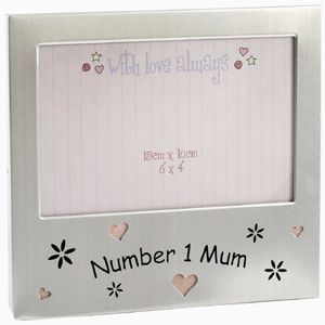 Unbranded Number 1 Mum Silver Photo Frame