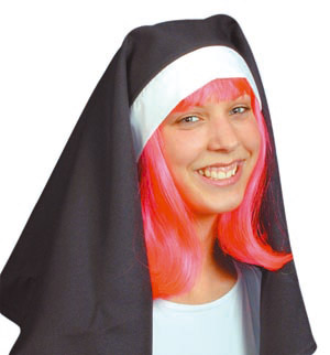 What are we going to do about Maria?    Women and men look hilarious in this Nun Head dress.  Our