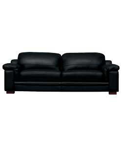 Nuovo Pelle Adina Extra Large Leather Sofa - Black