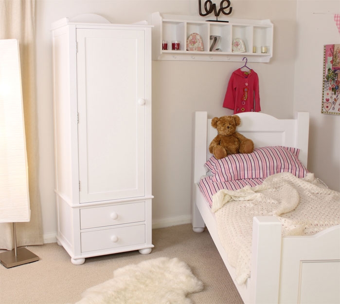 Unbranded Nutkin Childrens Single Wardrobe with Drawers