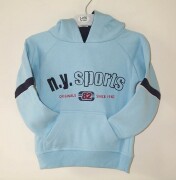 Daniel Jordan blue swearshirt with "ny sports originals 82 since 1982" embr