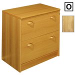 (O) Scandinavian Real Wood Veneer Lateral Filing Cabinet-Oak