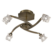 Unbranded OA1450 4AB - 4 Light Antique Brass Ceiling Light