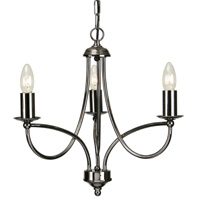 Unbranded OA2711 3MB - 3 Light Black Chrome Hanging Light