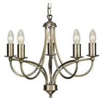 Unbranded OA2711 5AB - 5 Light Antique Brass Hanging Light
