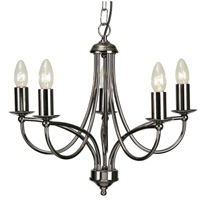 Unbranded OA2711 5MB - 5 Light Black Chrome Hanging Light