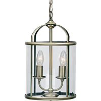 Unbranded OA351 2AB - 2 Light Antique Brass Pendant Light