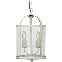 Unbranded OA351 2CG - 2 Light Cream and Gold Pendant Light