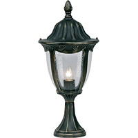 Unbranded OA654LPED - Large Black and Gold Outdoor Pedestal Light